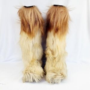 IDEAL ROLUC OPEN COUTRY YETI GOAT FUR BOOTS